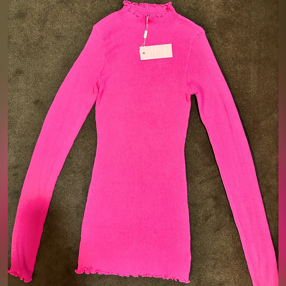 Fusion Pink Ribbed Dress. New